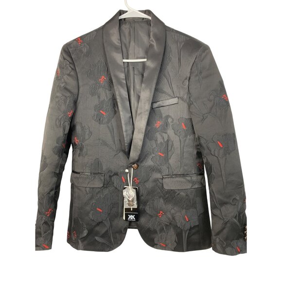 Kowaun Keenly Mens Black Tux Suit Seperate Jacket Prom Formal 40L 8691 NWT - Picture 2 of 9